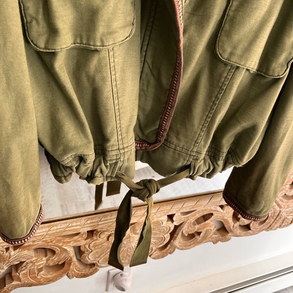 FREE PEOPLE FLIGHT LINE BOMBER JACKET CARGO GREEN MILITARY 🌸 - Picture 11 of 16